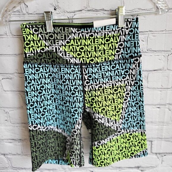 Calvin Klein Black Multi-Color Signature Biker Shorts, High Waisted, Size XS - N - Picture 5 of 5